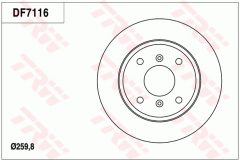 TRW DF7116 — Disc de frână