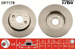 TRW DF7178 — Disc de frână