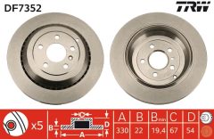 TRW DF7352 — Disc de frână