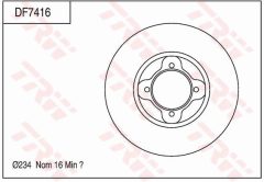 TRW DF7416 — Disc de frână