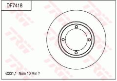 TRW DF7418 — Disc de frână