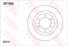TRW DF7880S — Disc de frână