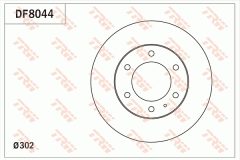 TRW DF8044 — Disc de frână