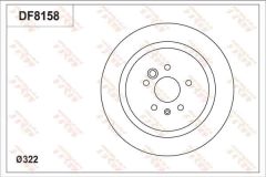 TRW DF8158S — Disc de frână