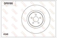 TRW DF8195S — Disc de frână
