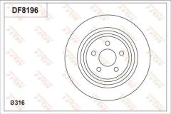 TRW DF8196S — Disc de frână