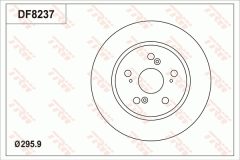 TRW DF8237S — Disc de frână