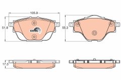 TRW GDB2034 — Plăcuțe de frână disc