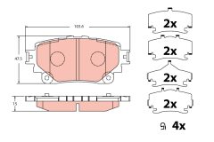 TRW GDB2343 — Колодки тормозные дисковые