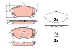 TRW GDB2349 — Plăcuțe de frână disc
