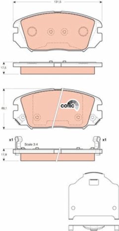 TRW GDB3409 — Plăcuțe de frână disc