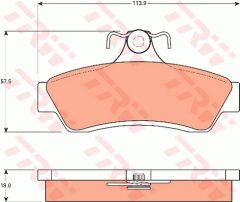 TRW GDB7586 — Колодки тормозные дисковые