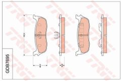 TRW GDB7695 — Plăcuțe de frână disc