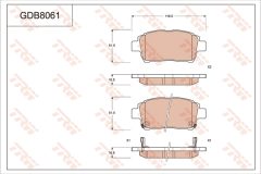 TRW GDB8061 — Колодки тормозные дисковые
