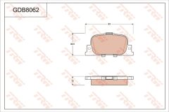 TRW GDB8062AT — Колодки тормозные дисковые