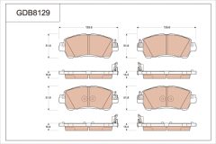 TRW GDB8129 — Plăcuțe de frână disc