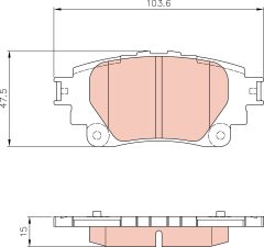TRW GDB8303DT — Колодки тормозные дисковые