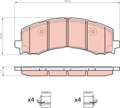 TRW GDB8471DT — Колодки тормозные дисковые