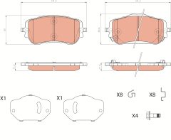 TRW GDB8444DT — Plăcuțe de frână disc