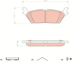 TRW GDB8519DT — Колодки тормозные дисковые