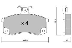 AISIN BPLA-1001 — Plăcuțe de frână disc