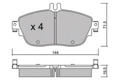 AISIN BPMB-1020 — Колодки тормозные дисковые