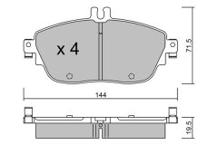 AISIN BPMB-1024 — Колодки тормозные дисковые