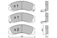 AISIN BPMI-1902 — Колодки тормозные дисковые