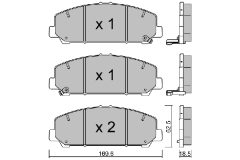 AISIN BPNI-1009 — Plăcuțe de frână disc