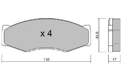 AISIN BPNI-1911 — Plăcuțe de frână disc