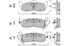 AISIN BPNI-2007 — Plăcuțe de frână disc