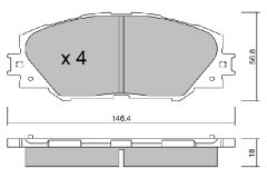 AISIN BPTO-1011 — Колодки тормозные дисковые