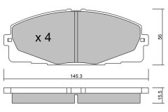 AISIN BPTO-1025 — Plăcuțe de frână disc
