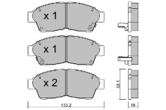 AISIN BPTO-1906 — Колодки тормозные дисковые