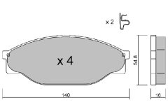 AISIN BPTO-1913 — Plăcuțe de frână disc