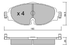 AISIN BPVW-1028 — Plăcuțe de frână disc