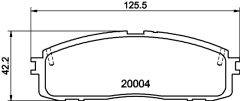 HELLA 8DB 355 028-941 — Plăcuțe de frână disc