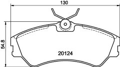 HELLA 8DB 355 017-881 — Колодки тормозные дисковые