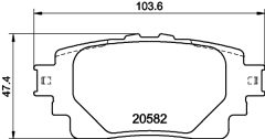 HELLA 8DB 355 040-121 — Колодки тормозные дисковые