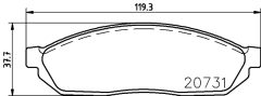 HELLA 8DB 355 007-281 — Колодки тормозные дисковые