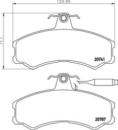 HELLA 8DB 355 006-011 — Plăcuțe de frână disc
