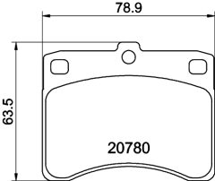 HELLA 8DB 355 005-671 — Колодки тормозные дисковые