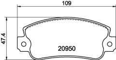 HELLA 8DB 355 018-991 — Колодки тормозные дисковые