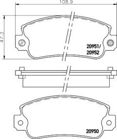 HELLA 8DB 355 007-121 — Колодки тормозные дисковые
