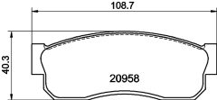 HELLA 8DB 355 029-211 — Колодки тормозные дисковые