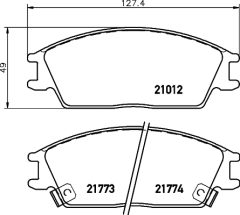 HELLA 8DB 355 026-841 — Plăcuțe de frână disc