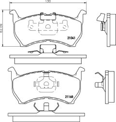 HELLA 8DB 355 036-971 — Колодки тормозные дисковые