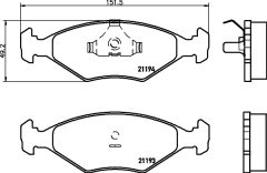 HELLA 8DB 355 007-441 — Колодки тормозные дисковые