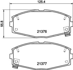 HELLA 8DB 355 036-771 — Plăcuțe de frână disc