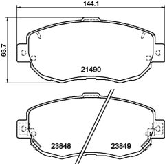 HELLA 8DB 355 010-151 — Колодки тормозные дисковые